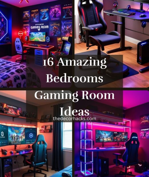 16 Amazing Bedrooms Gaming Room Ideas