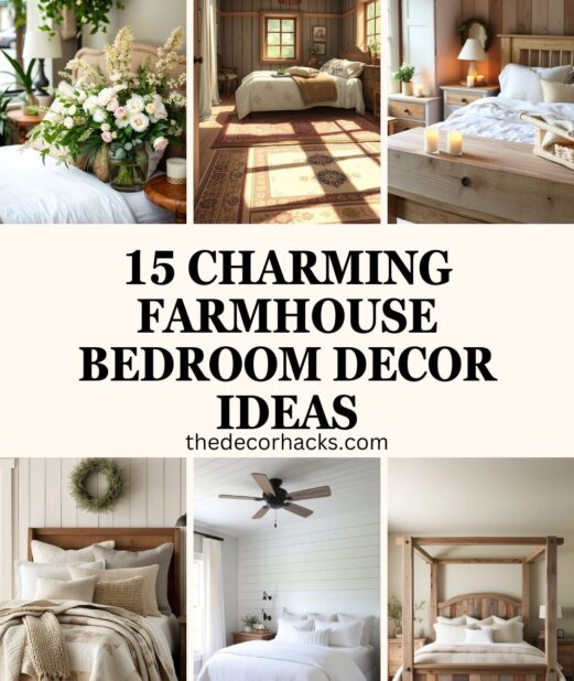 15 Charming Farmhouse Bedroom Decor Ideas