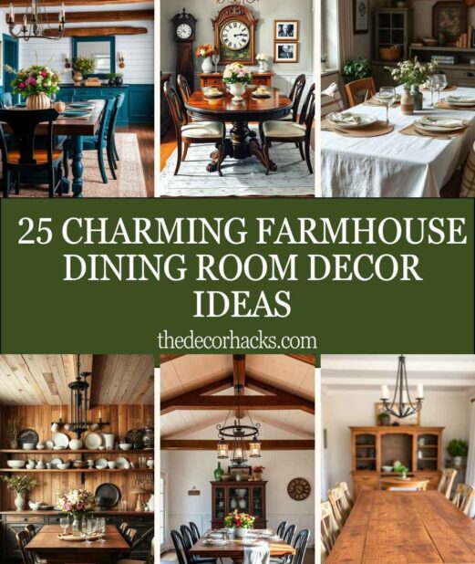 25 Charming Farmhouse Dining Room Decor Ideas