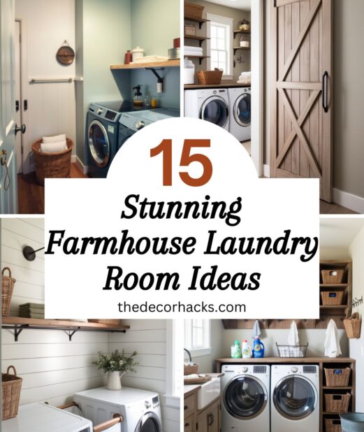 15 Stunning Farmhouse Laundry Room Ideas