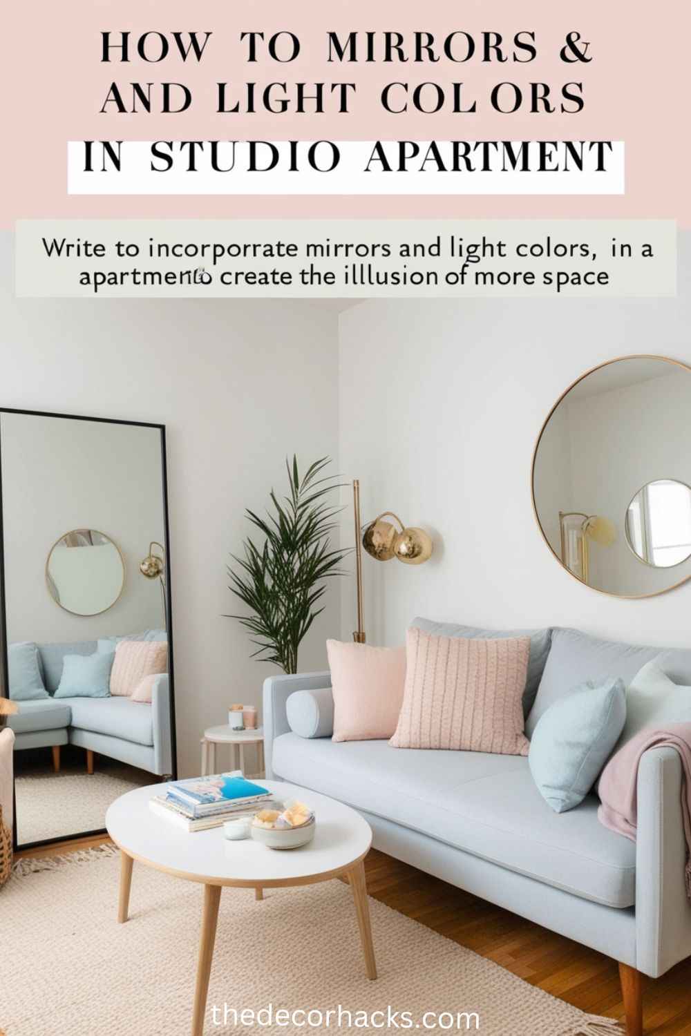 Ways to Transform a Studio Apartment into Multi-Functional Incorporate Mirrors and Light Colors