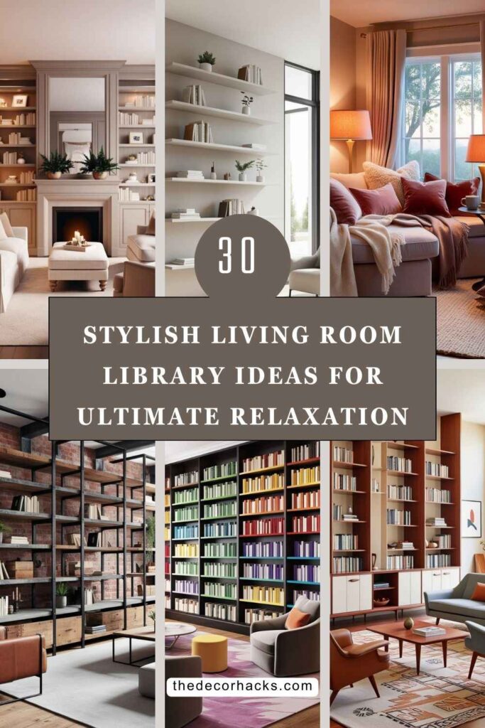 Living Room Library Ideas