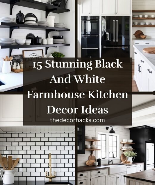 15 Stunning Black And White Farmhouse Kitchen Decor Ideas
