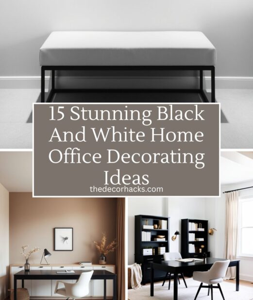 15 Stunning Black And White Home Office Decorating Ideas