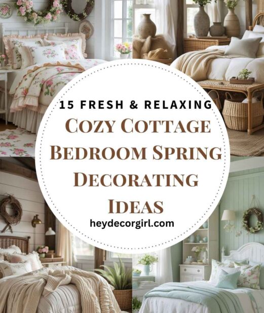 15 Fresh & Relaxing Cozy Cottage Bedroom Spring Decorating Ideas