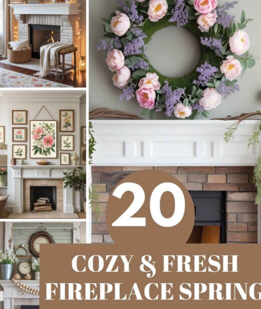 20 Cozy & Fresh Fireplace Spring Decor Ideas