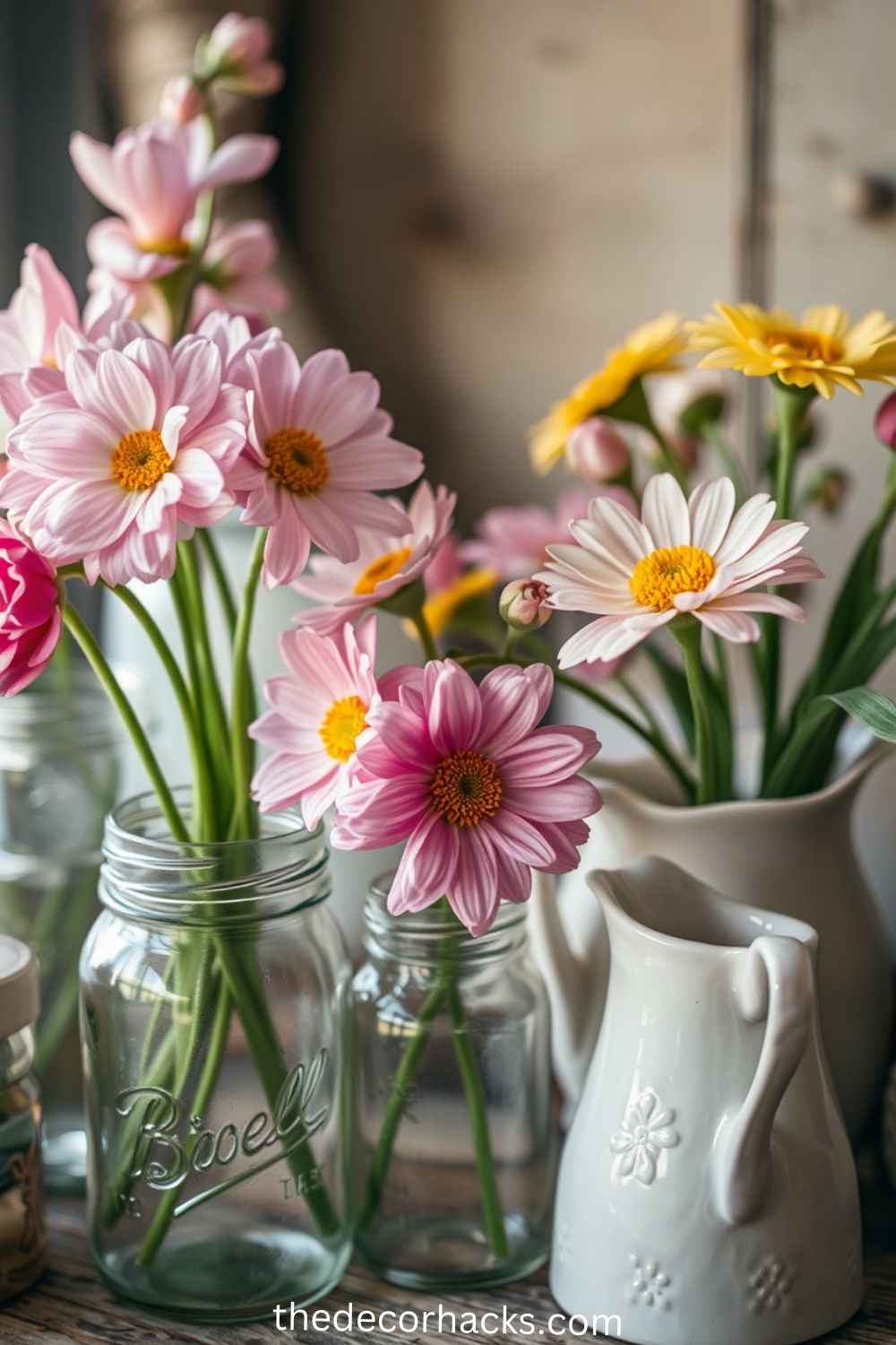 Fresh Floral Arrangements for a Cottage Feel