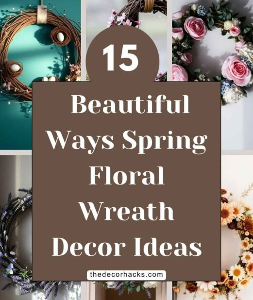 15 Beautiful Ways Spring Floral Wreath Decor Ideas