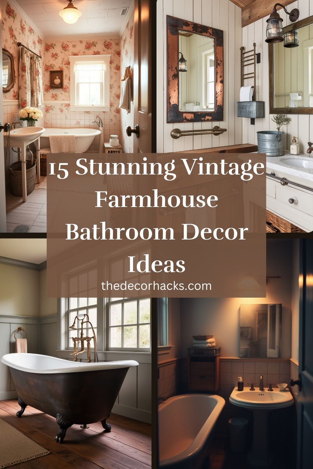 Vintage Farmhouse Bathroom Decor Ideas