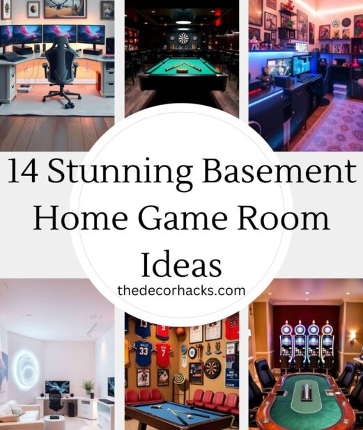 Stunning Basement Home Game Room Ideas