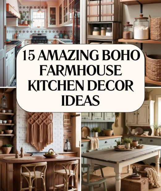 15 Amazing Boho Farmhouse Kitchen Decor Ideas