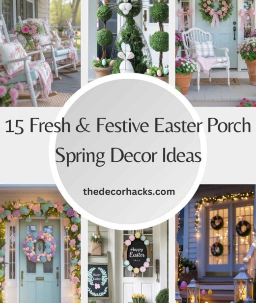 15 Fresh & Festive Easter Porch Spring Decor Ideas
