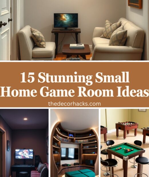 15 Stunning Small Home Game Room Ideas