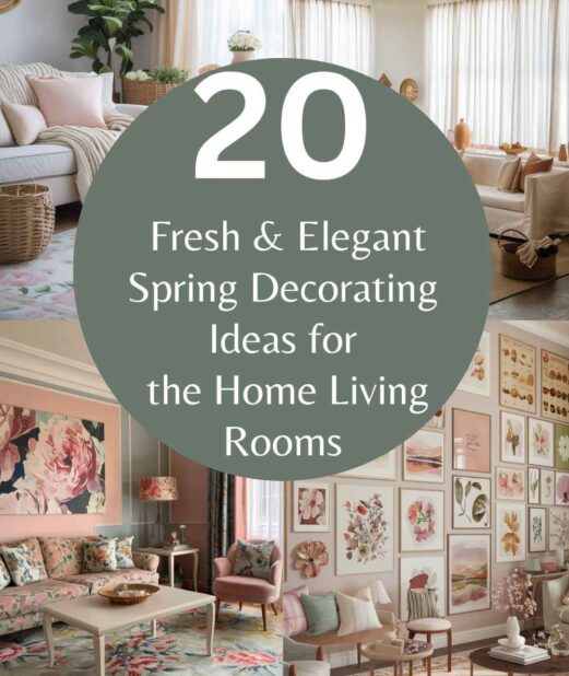 20 Fresh & Elegant Spring Decorating Ideas for Home Living Rooms