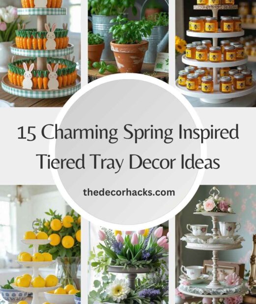 15 Charming Spring Inspired Tiered Tray Decor Ideas