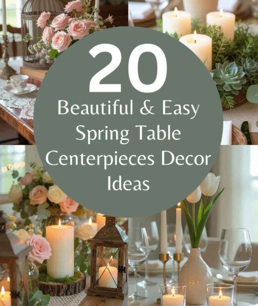 20 Beautiful & Easy Spring Table Centerpieces Decor Ideas