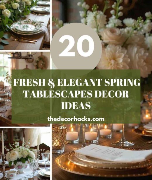20 Fresh & Elegant Spring Tablescapes Decor Ideas