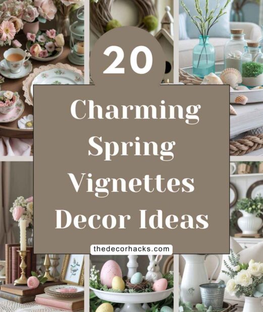 20 Charming Spring Vignettes Decor Ideas