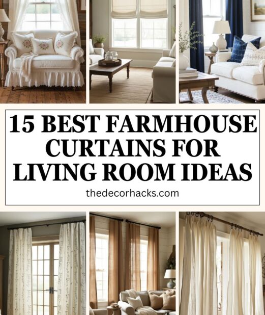 Best Farmhouse Curtains For Living Room​ Ideas