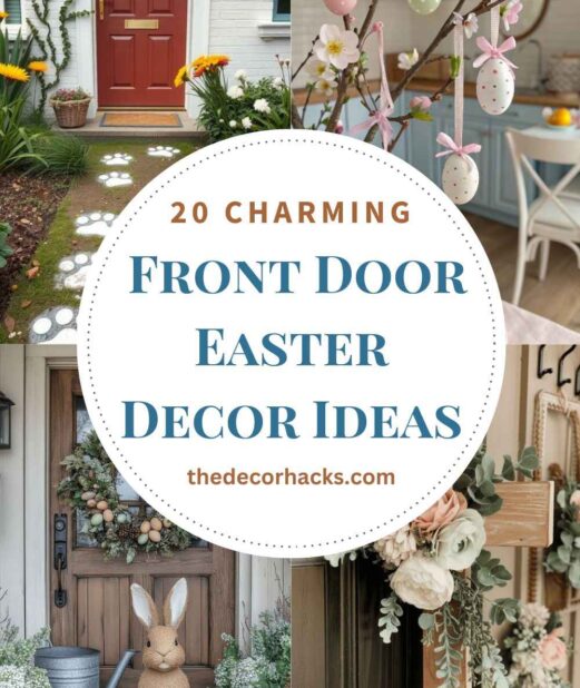 20 Charming Front Door Easter Decor Ideas