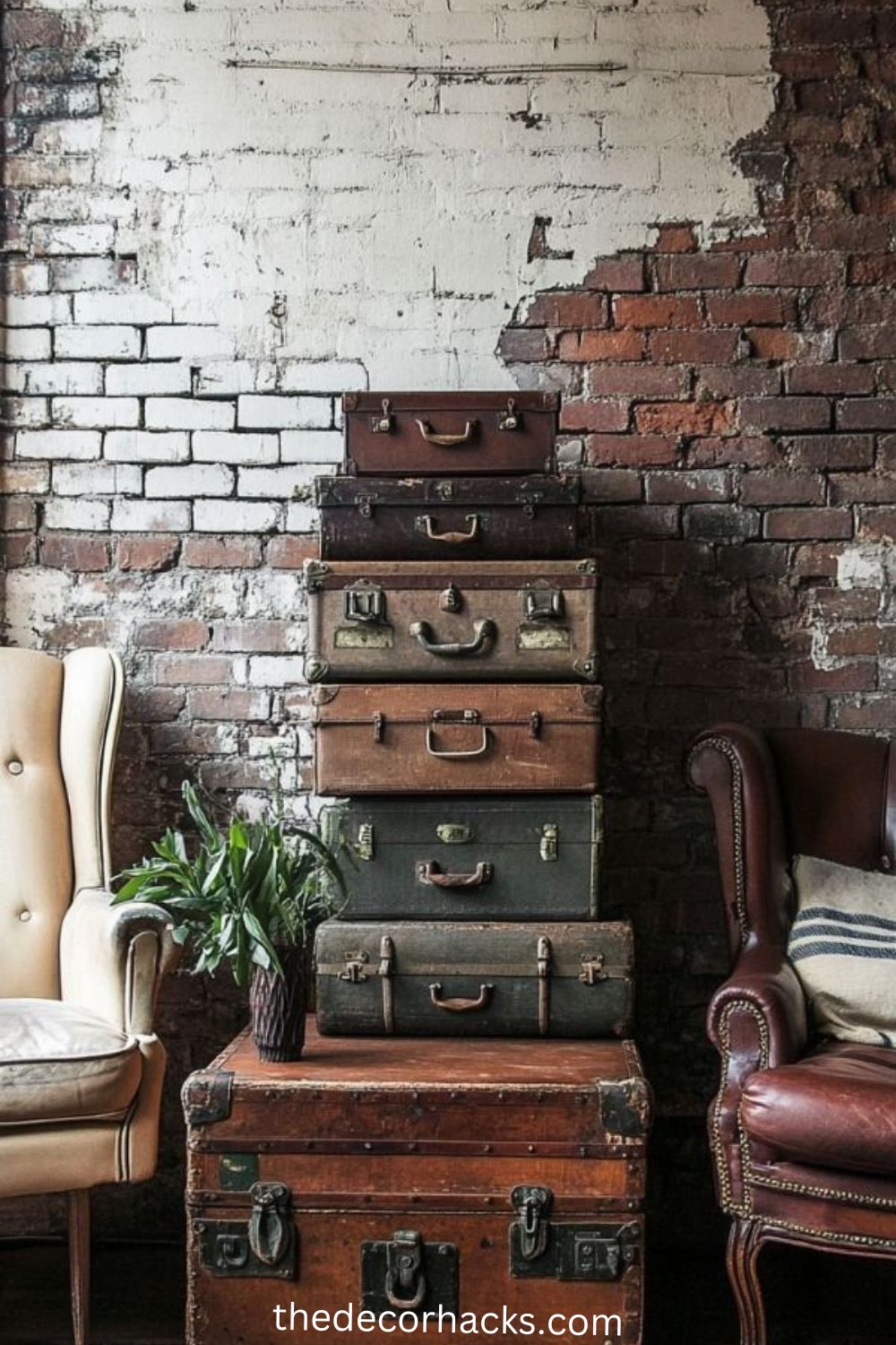 Use Vintage Trunks for Storage and Style
